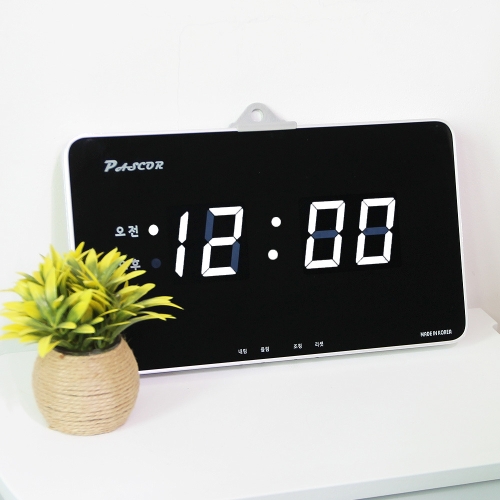 바이오메이트 하이아트 무소음 LED 디지털 벽시계 HYD-317W 시분