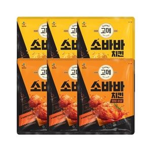 CJ제일제당 고메 소바바치킨 소이허니 순살 375g 3개 + 양념 순살 375g 3개