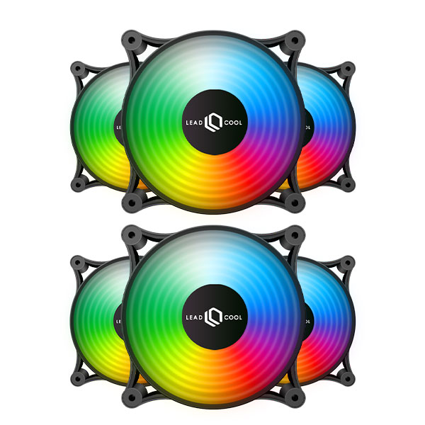 LEADCOOL 120 RGB 레인보우 (6팩, 블랙)