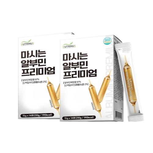 뉴트리너스 마시는 알부민 프리미엄 15g 14포 (2개)_이미지