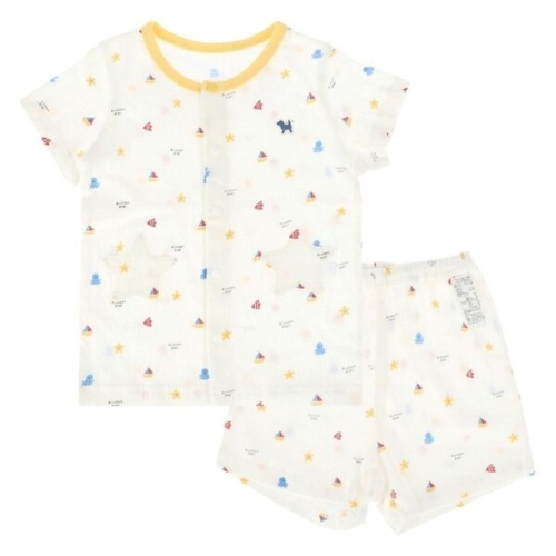 블루독베이비 10 신상 WH 마린쭈글 반팔내의 출산백일아기옷 46370054060