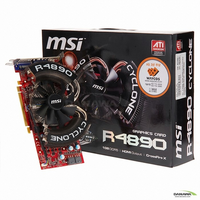 MSI 라데온 HD 4890 R4890-T2D1G O.C 싸이클론 1GB_이미지