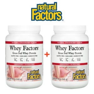 내추럴 내추럴 팩터스 웨이 프로틴 340g 스트로베리