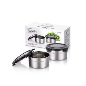 디오바코 리빙아트 스테인레스 원형찬통 2종 S 350ml+350ml 스텐반찬통_이미지