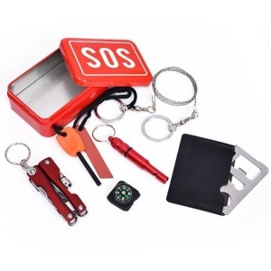 SOS 생존키트 재난용품 생존도구 6종 DD-12958/캠핑/가방/생존/키트/배낭/응급/재난/구급/다용도/비상/용품