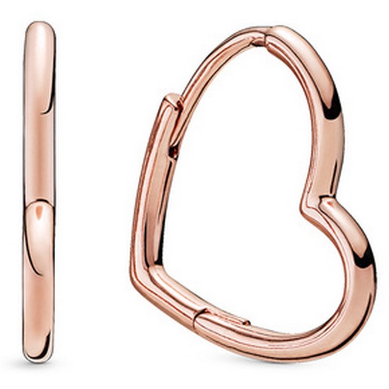 판도라 어시메트릭 하트 후프 귀걸이 288307_이미지