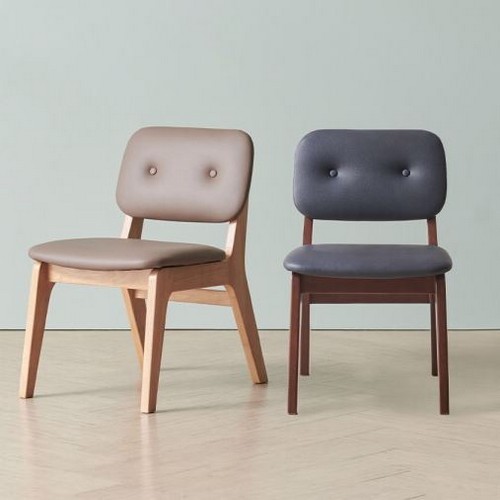 라로퍼니처 밀러 고무나무 원목 낮은 식탁의자