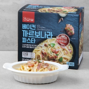 쉐프엠 베이컨까르보나라 파스타 230g 4개_이미지