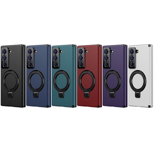 테일즈 갤럭시Z 폴드7 힌지커버 메탈 스핀링 레더케이스_이미지