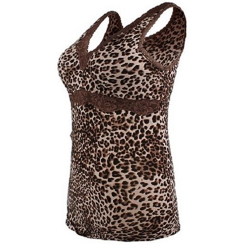 라비앙 호피무늬 노와이어 소프트컵 브라런닝 EBC3016 (1매)_이미지