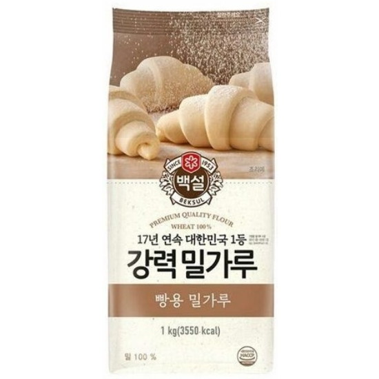 CJ제일제당 백설 강력 밀가루 1kg (5개)