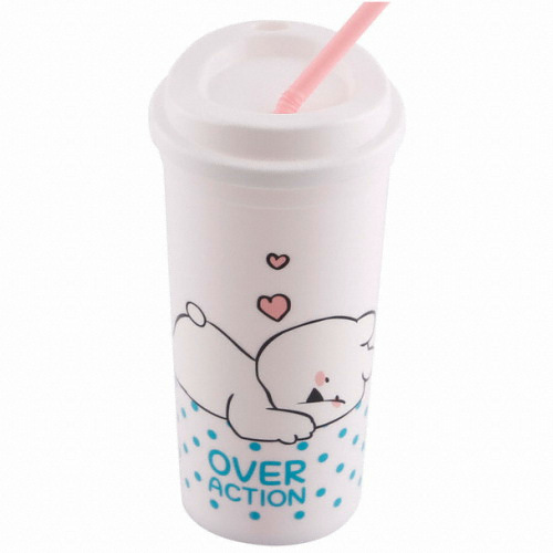 아이조움 ㅤ오버액션토끼 리유저블 텀블러 민트 500ml_이미지