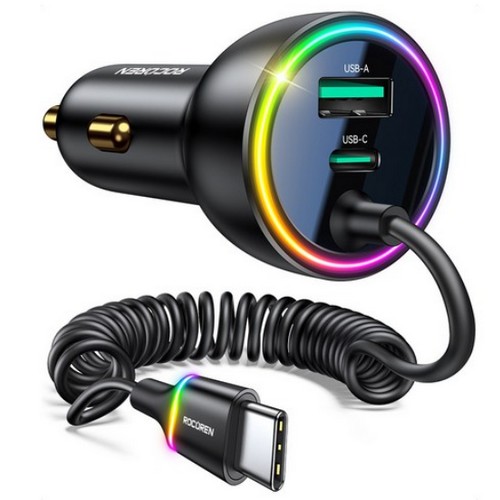  Rocoren 초고속 차량용 3포트 시거잭 충전기 70W RCC70-3U