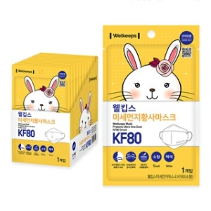 파인텍 웰킵스 미세먼지 황사 마스크 KF80 소형 (150매)