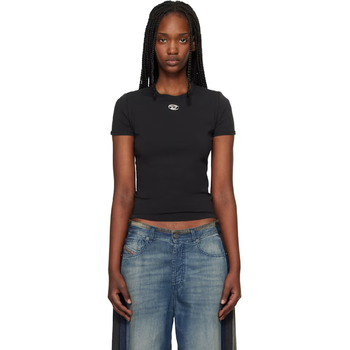 디젤 여성 블랙 T 언큐티스롱 OD 티셔츠 261001F110014