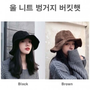 여자니트모자 벙거지 버킷햇 겨울 여자 파나마 코디 3934368