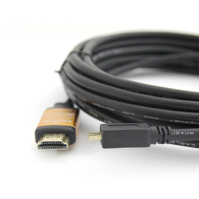 마하링크 Ultra HDMI to Micro HDMI Ver2.0 골드 케이블 (ML-H2C050, 5m)