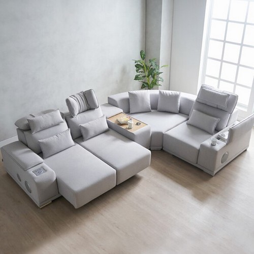 에보니아 루엔 고급형 모션 슬라이딩 패브릭 소파 5인용 (홈바형)_이미지