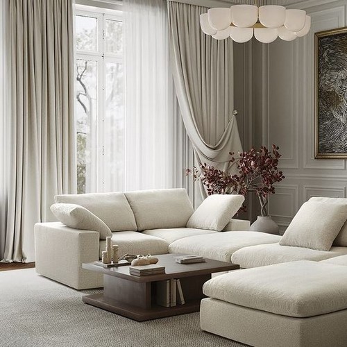 까사미아 캄포구스50 클래식 패브릭 소파 3인용