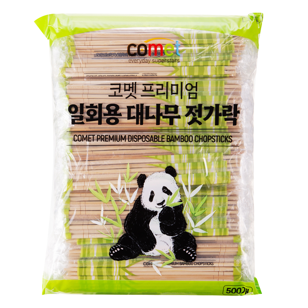 쿠팡 코멧 프리미엄 일회용 대나무 젓가락 (500개)_이미지