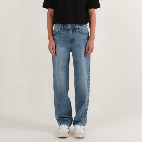  플랙진 남성 에센셜 스티즈 E93 스트레이트 중청 데님 팬츠 PJTI5SZE935