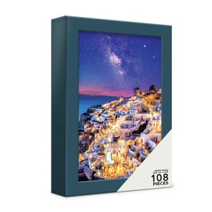 퍼즐라이프 직소퍼즐 별밤의 산토리니 미니108피스+액자케이스 AL108-14_이미지