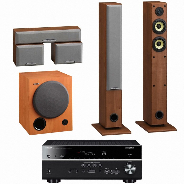 SONY SS-SFCR505H 5.1채널 + 야마하 AV리시버 (RX-V673, SA-WM250)_이미지