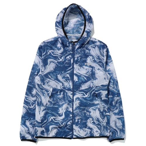 휠라 마블 패턴 바람막이 자켓 FS2JKE2203X (FBU, 프렌치블루)_이미지