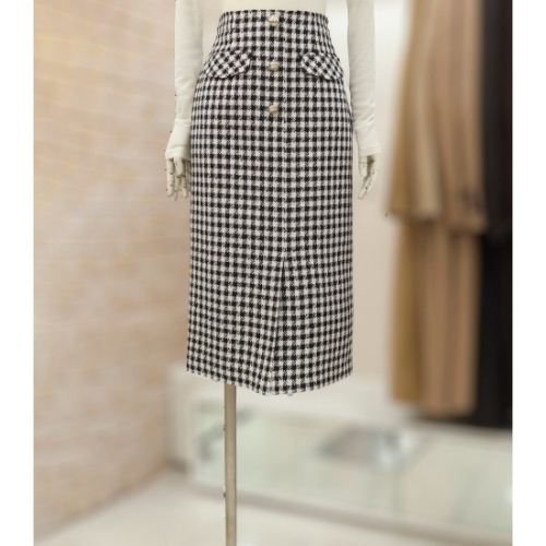 바바패션 JJ지고트 메탈 버튼 플랩 장식 스커트 GP2A0SKR21DG