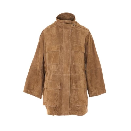  브루넬로쿠치넬리 스웨이드 트윌 사파리 재킷 MPCAI7853 C9267 Brown