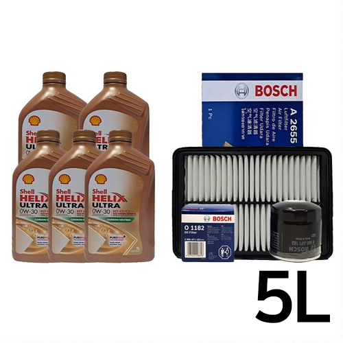 쉘  힐릭스 울트라 ECT C2/C3 0W30 5L +보쉬필터 올뉴 벨로스터 1.4 가솔린/터보