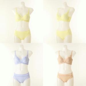 비너스 정상 3SET A컵 B컵 페미닌 부유방 커버 노와이어 브라 +헴 팬티3 SET_C VBRW633ABPTH3C_C_이미지