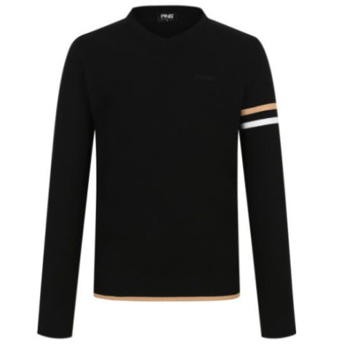 핑 라인 배색 브이넥 긴팔 니트 111D1SR182 (BK, 블랙)이미지입니다. 누르면 해당 게시물로 새창이동합니다.