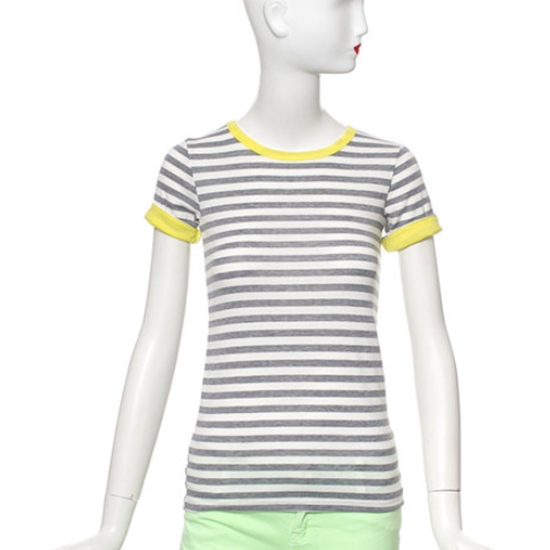 케네스레이디 배색 단가라티셔츠 EGTSDG99_이미지