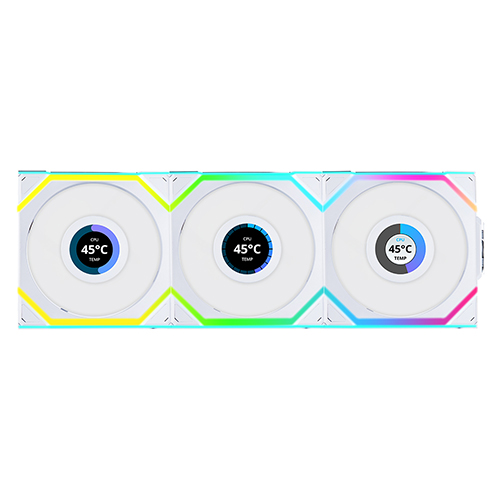 리안리 UNI FAN SL Wireless LCD 120 리버스 (3팩, 화이트)