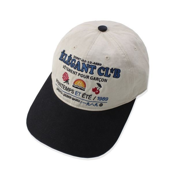 곤니치와봉쥬르 엘레강트 캡 아이보리/블랙 1911357_이미지