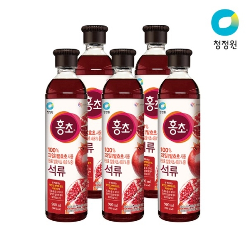 청정원 홍초 석류 900ml (5개)_이미지