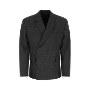 프라다 Melange dark grey wool blazer UGN204S22211CZ F0308 GREY