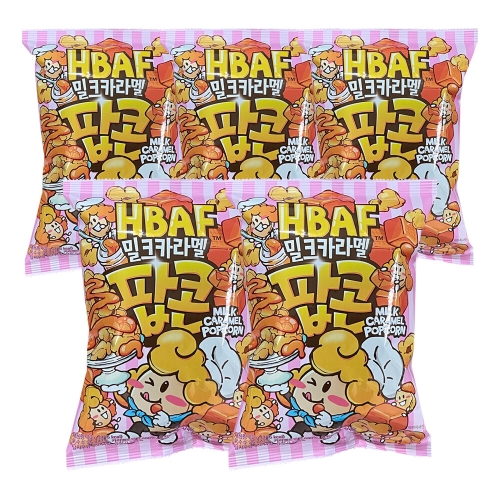 (주)바프 HBAF 밀크카라멜 팝콘 80g (5개)