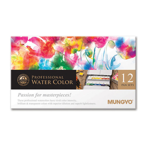 문교 수채 고체물감 (12색)_이미지