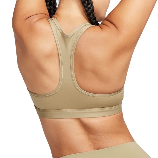 나이키 스우시 미디엄 서포트 패드 스포츠 브라 DX6822 (276, 뉴트럴 올리브)_이미지