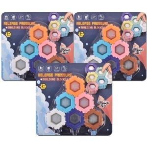 팝핀 야광 퍼즐 6피스 7886 푸쉬팝 버블 블럭 블록 3p