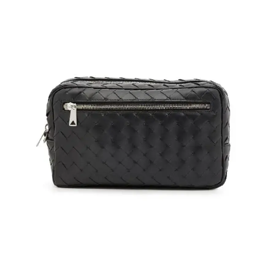 남성 인트레치아토 손목 스트랩이 있는 파우치 black silver BOTN2K66B