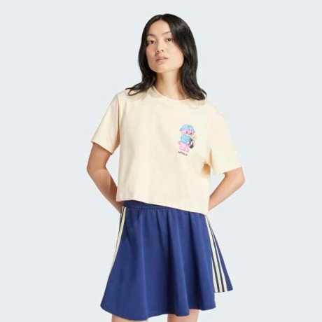 �Ƶ�ٽ� �Ƶ𵵷��� ũ�� Ƽ ADIORB CROP TEE IN4125