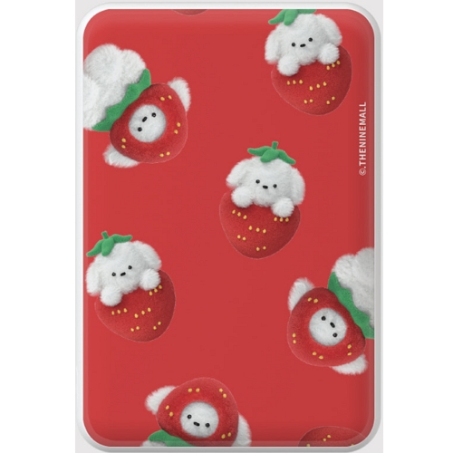 더나인몰 패턴 스트로베리 뽀꾸 맥세이프 보조배터리 5000mAh