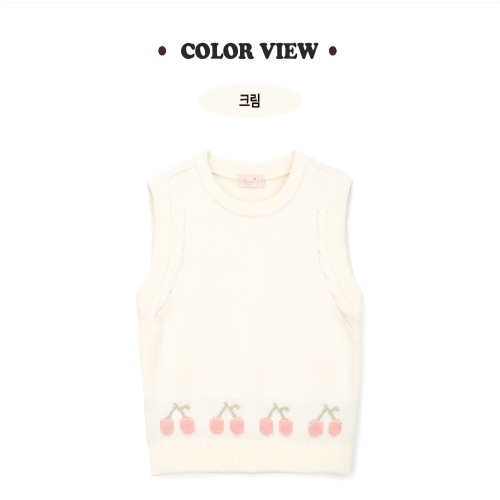 페리미츠 레베끌레 레베끌레 체리 니트 베스트 P2612K461_47_IC_IC