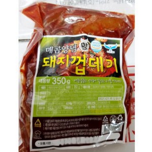 클릭 매콤양념 돼지껍데기 350g (6개)