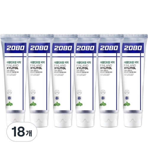 2080 자일리톨 애플민트향 치약 120g (18개)_이미지