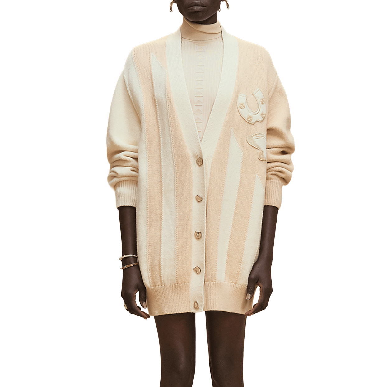 에르메스 여성 가디건 Long Sleeve Long Cardigan H5H2724D9A336 블랑 나튀렐_이미지