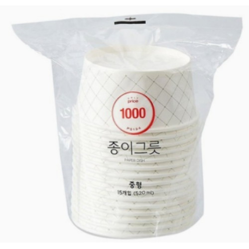 Only Price 종이그릇 중 520ml 15개_이미지